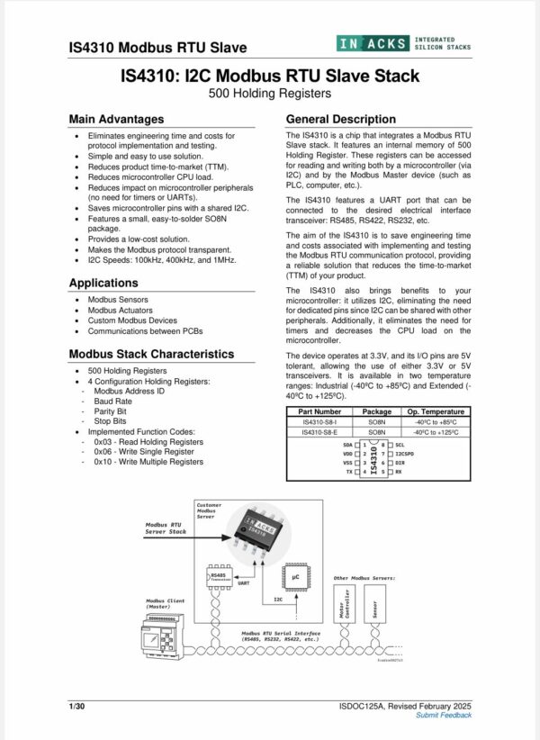 I2C Modbus RTU Slave Chip - IS4310 - Image 6